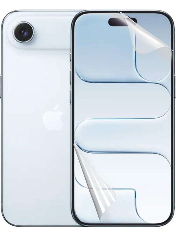 Glaxx Quality Screen Protector for iPhone 17 Air/iPhone Air, Self Healing Unbreakable Hydrogel Soft Film Anti-Scratch [Not A Tempered Glass]