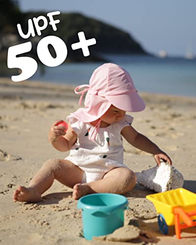 Camptrace Baby Swim Hat Upf 50+ Uv Protection Sun Hat Baby Beach Hat For Baby Boys Girls Light Pink #TOP1