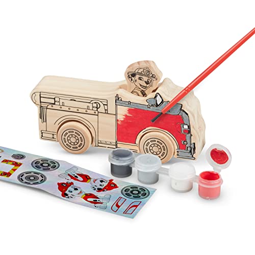 Melissa & Doug Paw Patrol Wooden Vehicles Craft Kit - 3 Decorate Your Own Vehicles, 3 Play Figures #TOP3