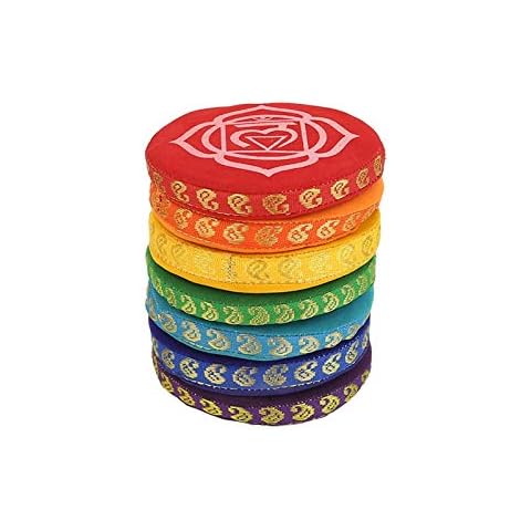 Find Something Different Chakra Singing Bowl Cushions Small 7 Chakras Set Cover
