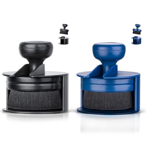 BABYSHEEP Car Tire Shine Applicator,Vegan Tire Shine Brush with Stand for Auto Detailing Cleaning Service,Black+Blue (2pc)