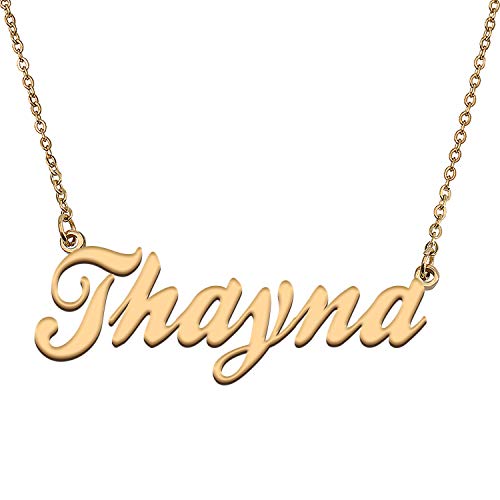 HUAN XUN Custom Personal Pendant Name Necklace Personalized My Best Friendship Gifts for Her Thayna