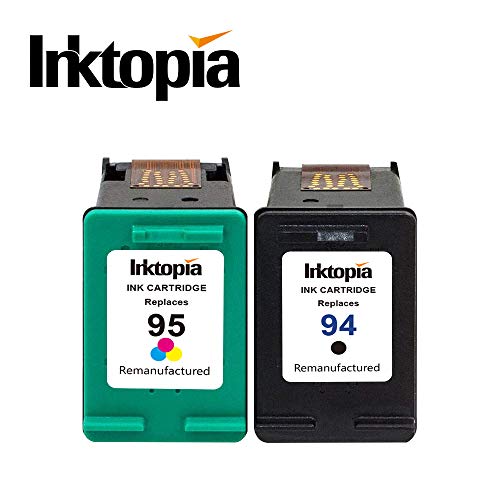 Inktopia Remanufactured Ink Cartridges Replacement For Hp 94 And Hp 95 C9354Bn C8765Wn C8766Wn For Hp Officejet 150 100 H470 9800 7310 7210 Deskjet 460 Psc 1610 Printer (1 Black 1 Tri-Color) #TOP3