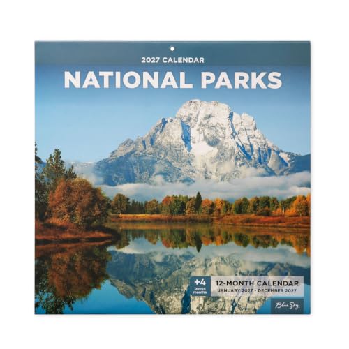 Blue Sky 2027 Monthly Wall Calendar, 12"x12", National Parks