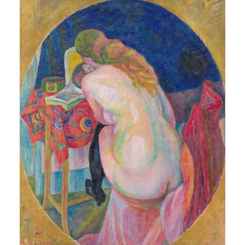 Toile Robert Delaunay Femme nue lisant 76x101cm aux couleurs résistantes anti-décoloration