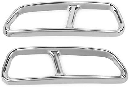Stainless Rear Exhaust Muffler Tail Pipe Trim Cover 2pcs for Audi A7 S7 2015-2018