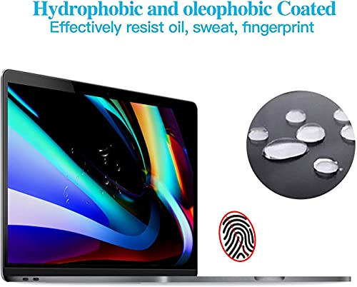 Image of OJOS Screen Protector Compatible with MacBook Pro 16 inch 2021 2022 2023 MacBook Pro 16.2 Inch M1 /M2 Pro or M1 /M2 Max A2485 /A2780 with Touch Bar Touch ID, Ultra-Low Reflection Filter (Clear, Glossy Finish)