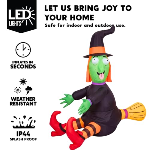Joiedomi 4FT Halloween Inflatable Witch with Build-in LED Lights - image 3