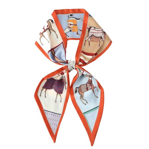 Head Scarf Hair Scarf for Women Fashion Silky Stain Scarfs Purse Scarf