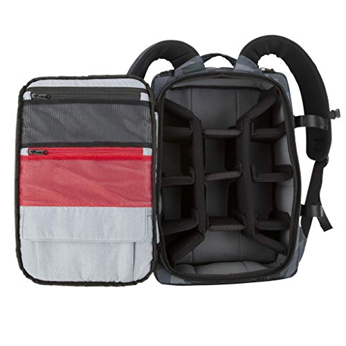 HEX Backloader DSLR Backpack, Glacier Grey Camo, with Back Loading, Tripod Straps and Adjustable Interior Dividers