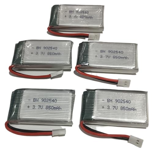 Batería de Litio 3,7 V y 850 mAh (5 Unidades) para Drones RC Syma X5S/X5SC/X5SW/X5/X5C/X5C-1