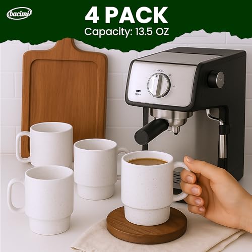 Set de 4 tazas apilables Bacimi con soporte metálico miniatura 4