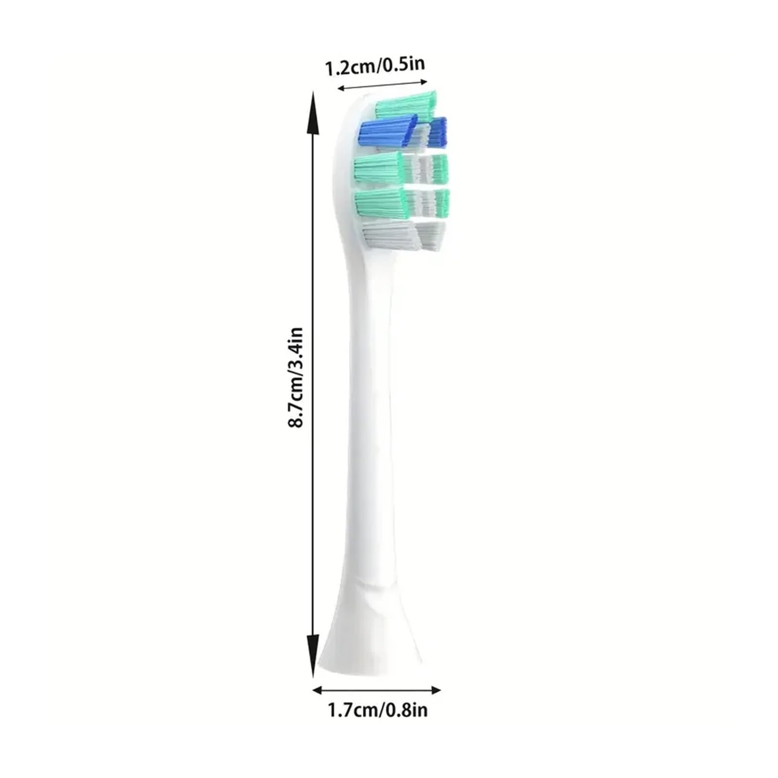 Testine di ricambio for spazzolino da 4/8 pezzi, compatibili con più manici elettrici a scatto, bianco(8pcs)