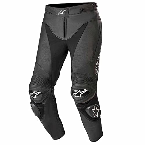 Alpinestars Men's Track V2 Leather Motorcycle Pants, Black, 58