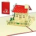 Produktbild LINPOPUP®, LIN17074, Pop Up Karte, Umzug Einzug Karte, 3D Karte Grußkarten Glückwunschkarten Umzug- Einzugskarten, Garten, Haus, N54