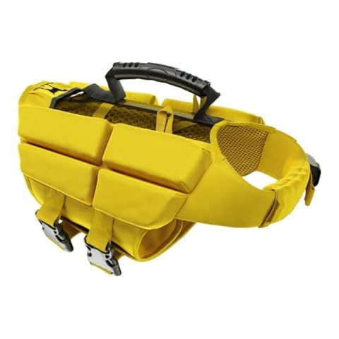 Noah & Paw Dog Life Jacket, Designed with Human Standards, 4X Foam Support for Maximum Floating, Breathable Mesh, Puppy Dog Life Vest for Swimming, Boating, Resistance to Tears and Scuffs Cover