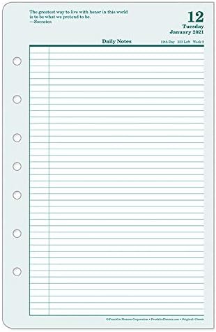 FranklinCovey Classic Original Two Page Per Day Ring-Bound Planner - Jan 2021 - Dec 2021