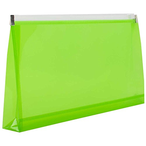 Jam Paper Plastic Envelopes With Zip Closure - #10 Booklet Wallet - 5 X 10 - Assorted Colors - 6/Pack #TOP4