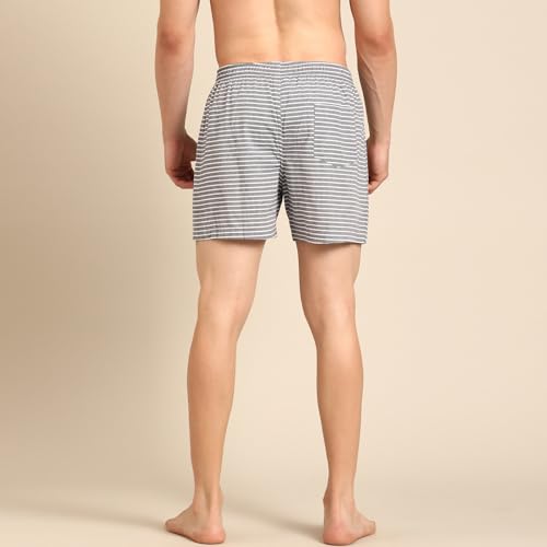 Image of Pepe Jeans Men's Cotton Boxer Shorts Relaxed Fit Striped Boxers (Pack of 2)