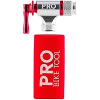 PRO BIKE TOOL CO2 Inflator Quick \u0026 Easy - Compatibile con la valvola Presta  \u0026 Schrader - Pompa per Pneumatici per Biciclette da Strada e Mountain Bike  - Non Sono Incluse cartucce