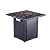 OCMC 28 Inch Outdoor Propane Gas Fire Pit Table 50,000 BTU with Lid and Lava Rock for Outside Garden Backyard Deck Patio, Black
