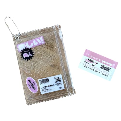 Trendy Card Storage Zippered Bag Charm Photo Card Holder Keychain Pendant Photocard Protector Keyring Accessories