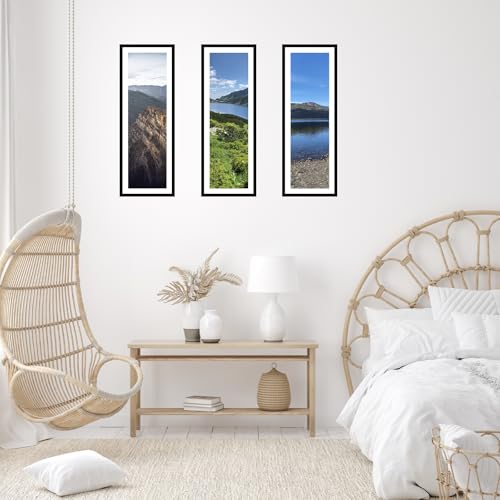 Image of JCJMY 12x30 Picture Frame with 9x27 Mat, Display Photo 9x27 with Mat or 12 x 30 Without Mat, Wall Hanging Large 12 by 30 Poster Frame with Plexiglass, Black