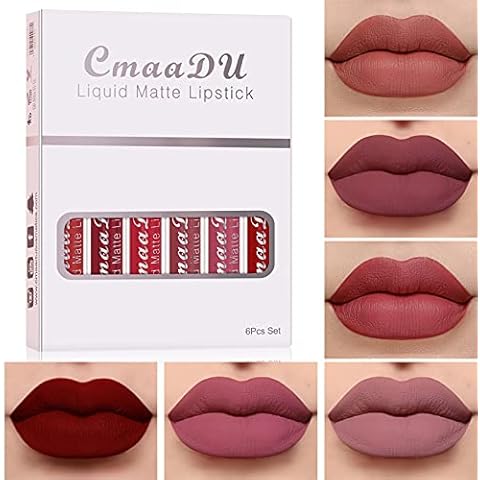 Lápiz Labial Líquido de larga Duración Hidratante Impermeable, 6 tonos Cover