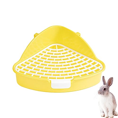 Lettiera per conigli | Lettiera triangolare ad alta capacità e ringhiera ad alta protezione contro gli spruzzi d'acqua, lettiera riutilizzabile per conigli, gatti, cincillà