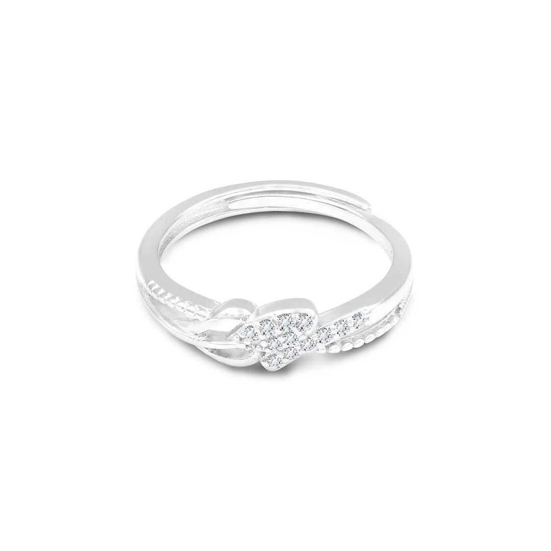 Zarkan 925 Sterling Pure Silver Leaf Heart Cute Ring, Adjustable | American Diamond Cut | Gifts For Women & Girls | With Certificate of Authenticity and 925 Stamp (B0BTTGGTDC) Amazon Price History, Amazon Price Tracker