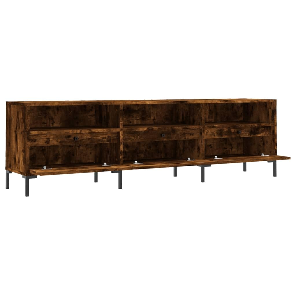 Mobile TV basso in rovere affumicato, 150 x 30 x 44,5 cm
