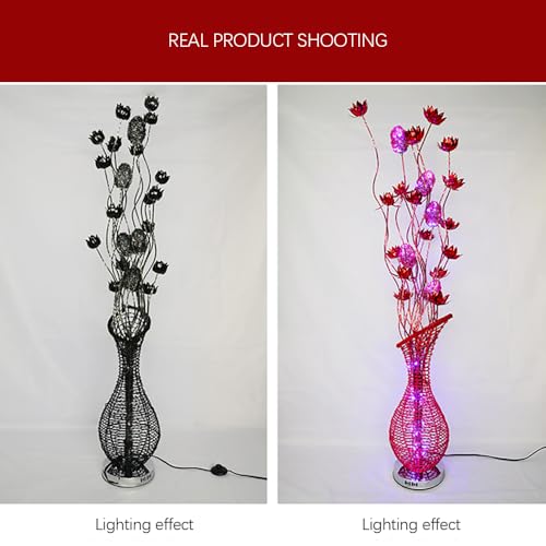Lámpara de pie de flores nórdicas para iluminar rincones oscuros con estilo LED 6