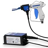 Pistola ad aria ionizzante, Pistola ad aria antistatica con generatore ad alta tensione 6KV, Bilanciamento ionico regolabile, Destaticizzazione rapida per eliminazione elettrostatica industriale
