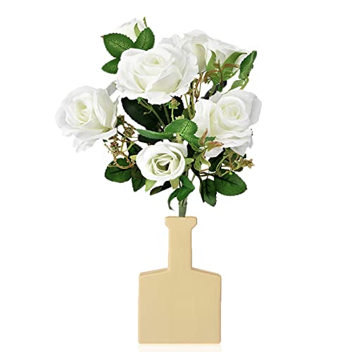Kunstblumen Künstliche Rosen Künstlich Brautstrauß Künstliche Blumen Deko 1 Stück Blumenstrauß Tischdeko Kunstblumen wie Echt Kunstblüten Dekoration Cover