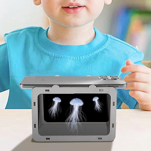 3D Holographic Projector - Soporte de holograma móvil portátil para teléfono, DIY Home Cinema Experience, Visual Fun & Educational Tool for Kids | Smart Interactive Display for Product Demo - imagen 3