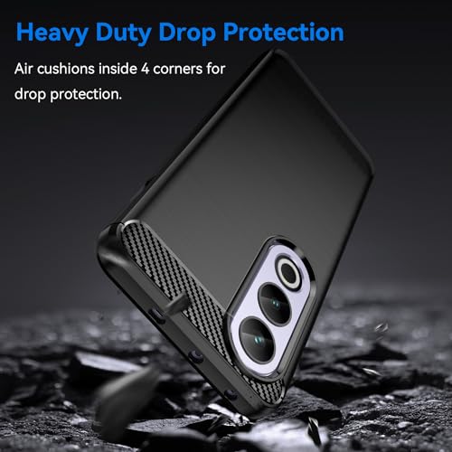 Image of NPRC Hybrid Ultra Slim Protective Case TPU Non-Slip Carbon Fiber Texture Shockproof Case Cover for Oppo A3 pro - Black