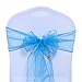 Produktbild Events N Fabrics Organza-Stuhl-Schärpe Bögen für Hochzeit, Party, Veranstaltungen, Weihnachten, Bankett-Dekoration in 17cm X 275cm Größe - 25 | BLAU