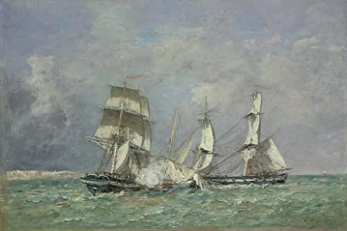 Art Tableau la Prise du petit Rodeur Eugène Boudin Impression d'art sur Toile 60x90cm