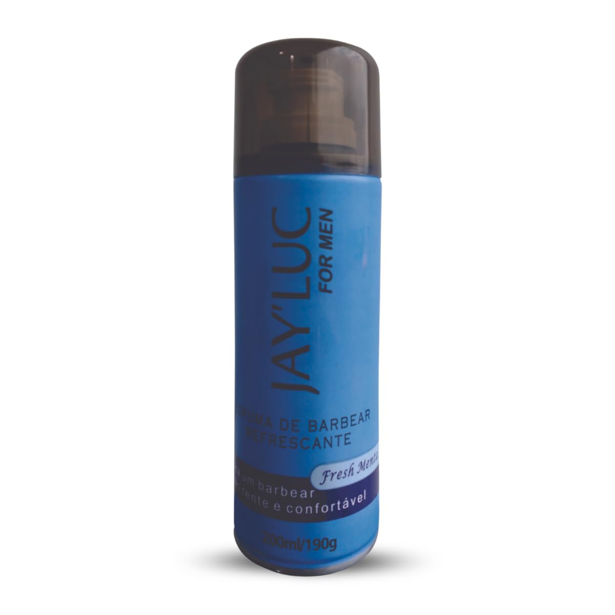 Espuma De Barbear Fresh Menta Jay Luc 200Ml, Espuma Refrescante Para Barbear, Azul,