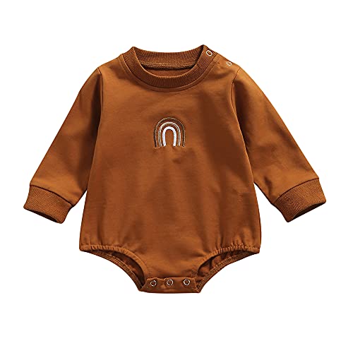 Image of Twopumpkin Baby Girl Boy Crewneck Sweatshirt Oversized Sweater Romper Fall Winter Clothes