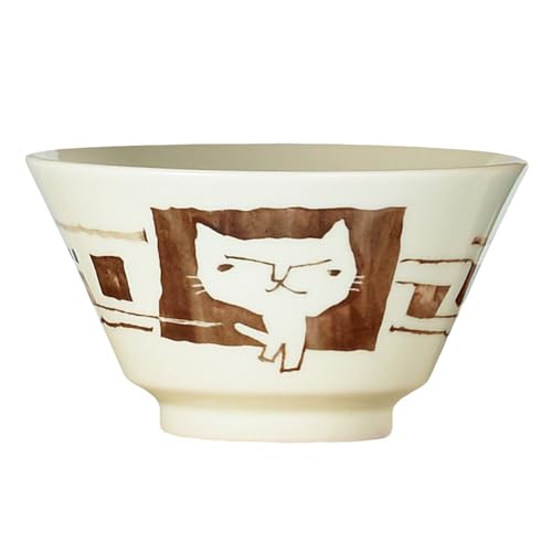 EAST table(イーストテーブル) 帰ってきた ねこまるけ kaettekita NEKO-march? クレール型 4.0反り丼 カンガエゴト Φ12.9×H7.0 日本製 電子レンジ対応 食洗機対応