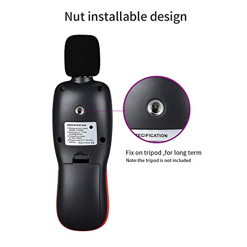 Digital Sound Level Meter with Data Logger 30-130dB(A), Decibel Meter Sound Level Reader, Noise Detector spl Meter A Weighted - Thumbnail 6