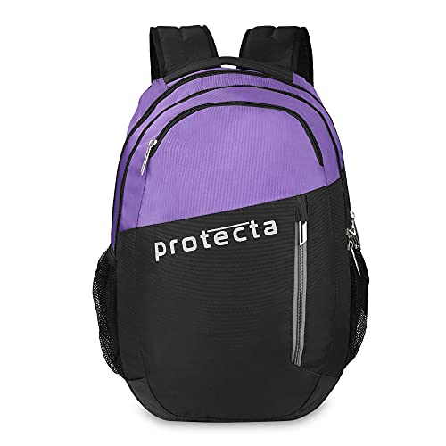 Protecta Twister 30 L Water Repellant Backpack for Laptops Up to 15.6 Inch – Black & Purple