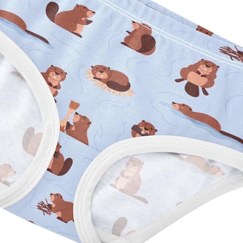 Girls' Underwear Cartoon Beavers Cotton Stretch Comfort Toddler Panties4