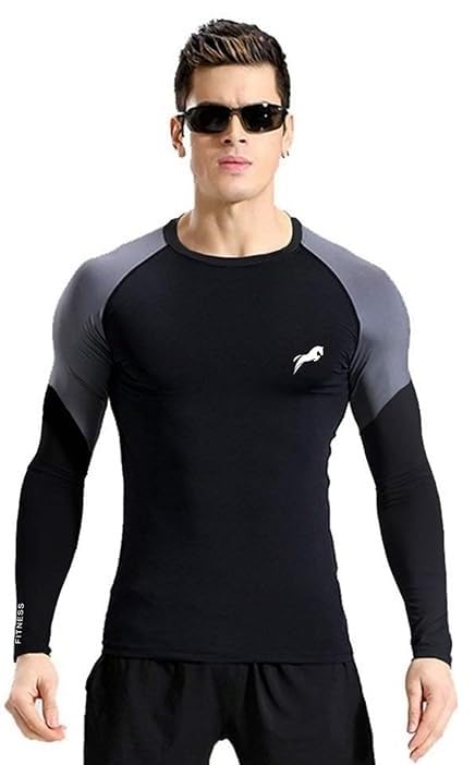 just rider Full Sleeve Compression T-Shirt - Athletic Base Layer Tights for Fitness-picture-44
