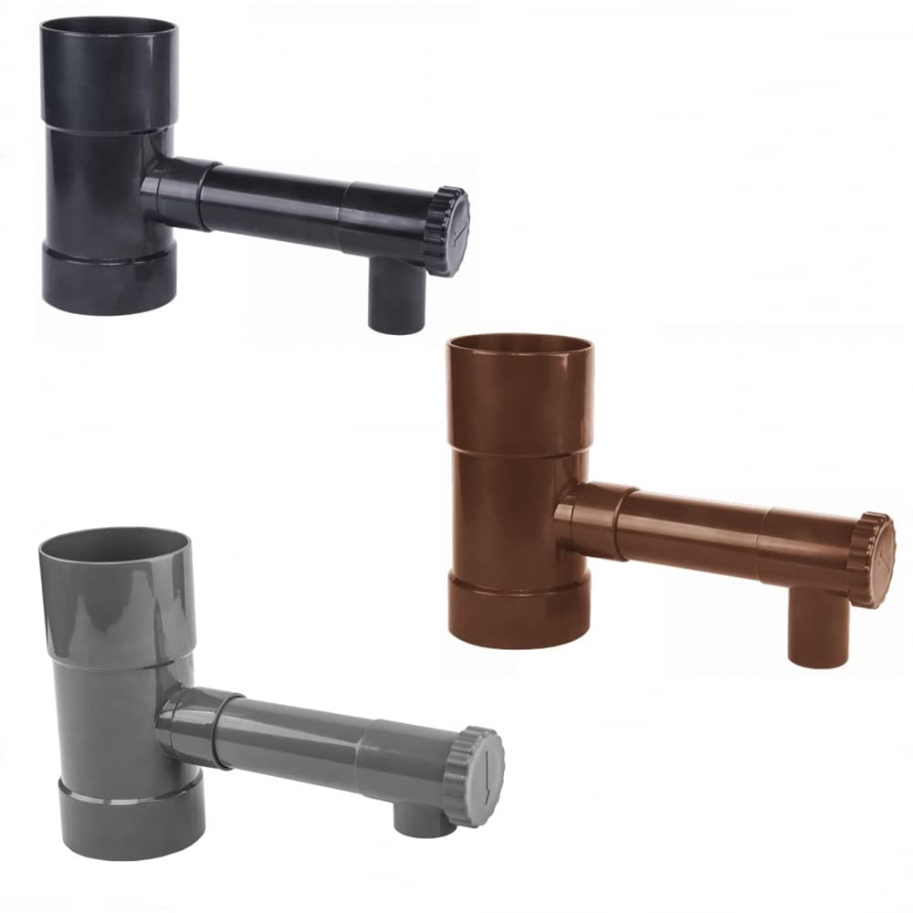 Millto™ Raccolta di Pioggia Collegare Tubo di Scarico Serbatoio dell'Acqua Piovana Filtro DN 110 mm 1 Nero | Recuperatore di Scarico Grondaia Raccordo Connessione per Connettore Rapido
