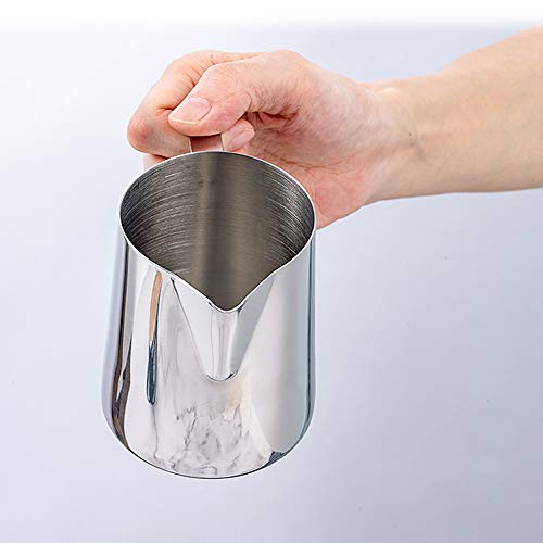 Xícara de café, Romacci Jarra para fazer espuma de leite em aço inoxidável Creme para fazer espuma J