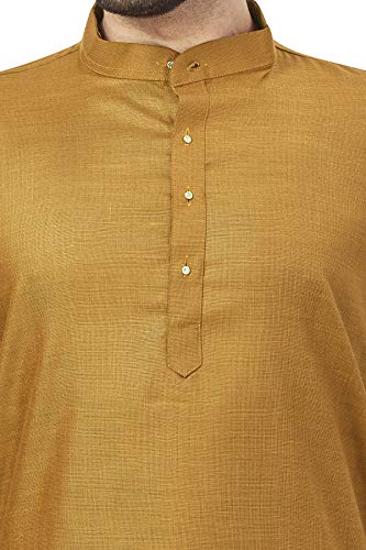 Image of BE ACTIVE Linen Blend Solid Pattern Trendy Comfortable Stylish Full Sleeve Kurta Men's Ethnic Wear