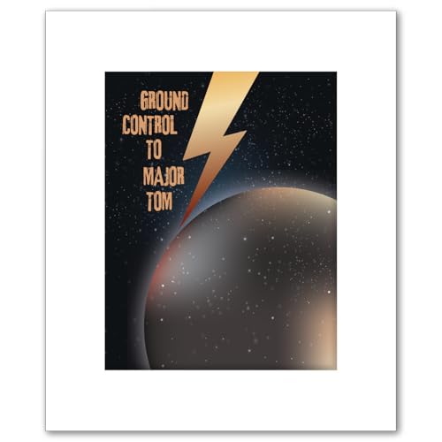 Space Oddity - 60s Song Lyric Inspired Print Art Illustration - Music Poster for Artwork Gallery Gift