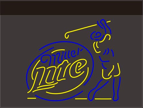 Image of Bar Party Wedding Gift Custom Signs home decor Personalized Miller Golf Led Lamp Neon Like Signs For Wall Decor